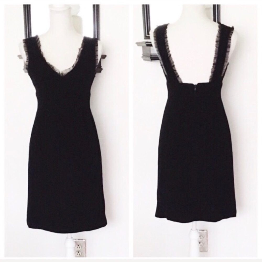 Nanette Lepore Black V Neck Dress Size 4